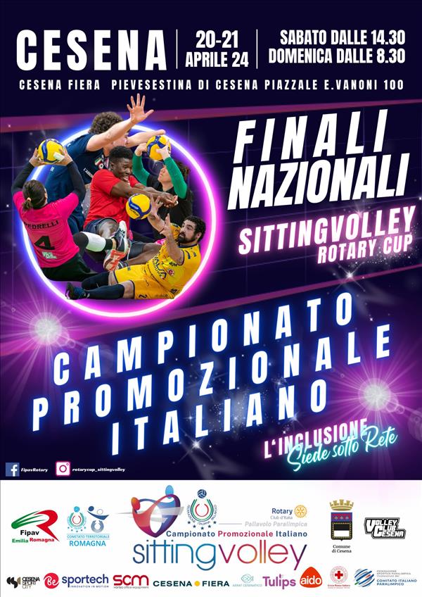 Sittingvolley: il 20 e 21 aprile a Cesena le finali della Coppa Rotary